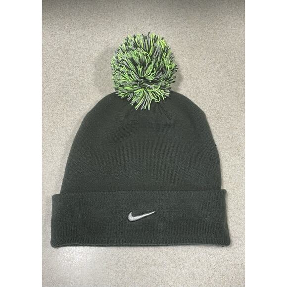 Nike LeBron James LBJ Pom Pom Beanie Unisex OSFM Dark Green - Picture 3 of 5